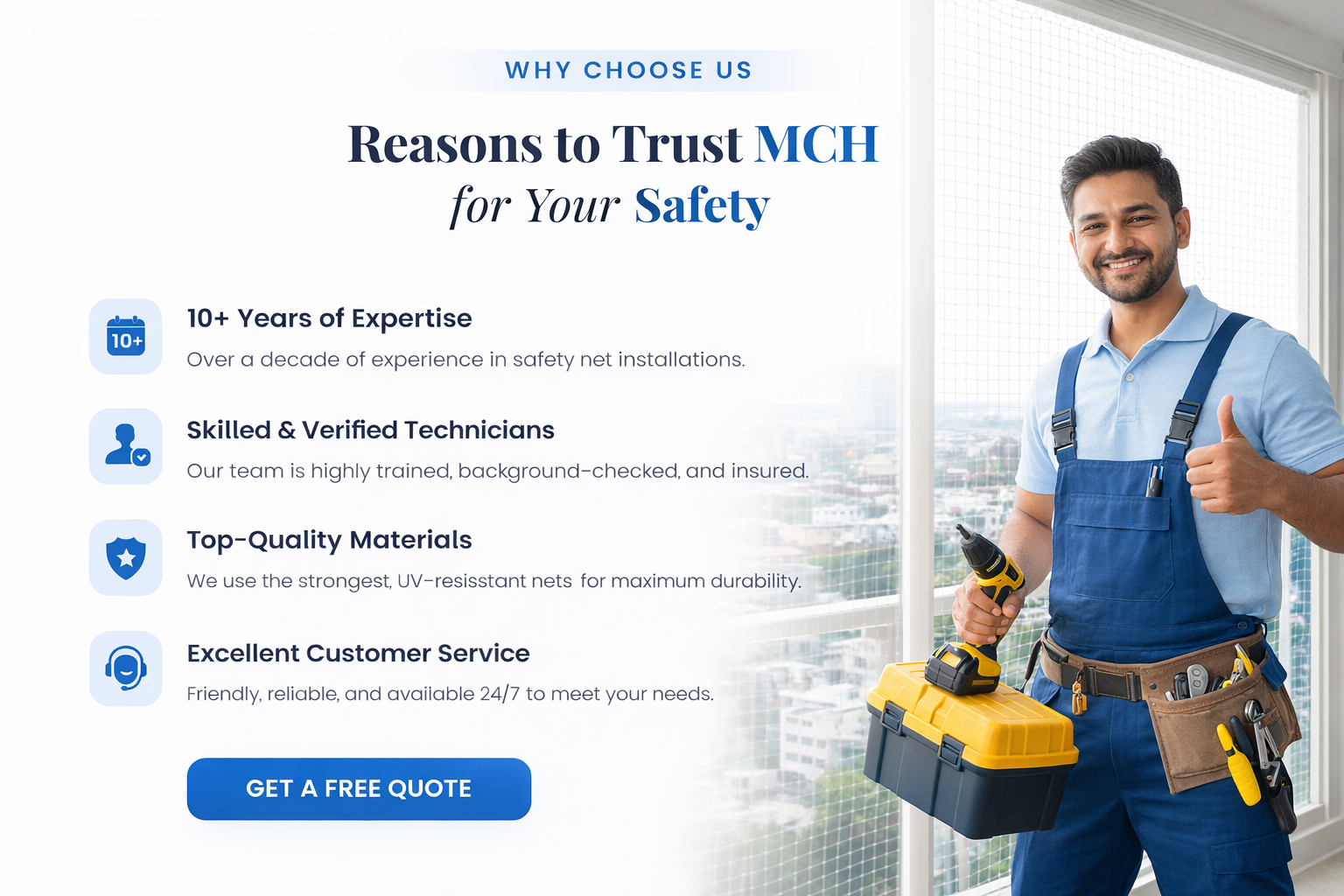 Professional Safety Net Installation Team